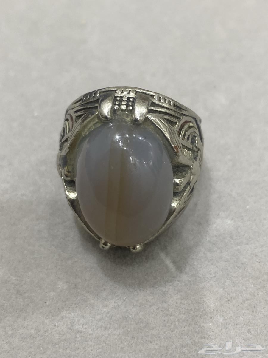 خاتم عقيق بشعار الطير وعلم اليمن64485861266691113