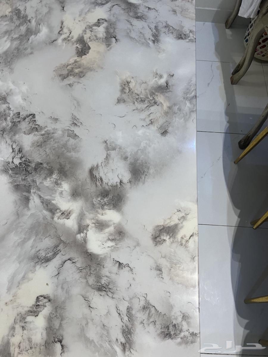 طاولة طعام رخام تكفي ل6اشخاص شبه جديده64480881443841112