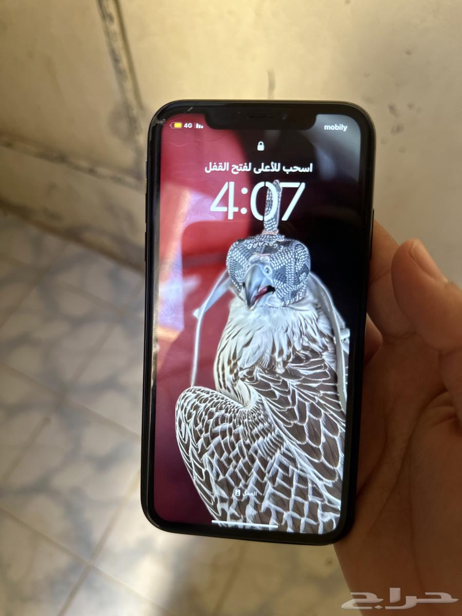 جوال آيفون اكس آر ملفك بطاريه79مافك شرط في كسر في الخلفيه و64482674104962111