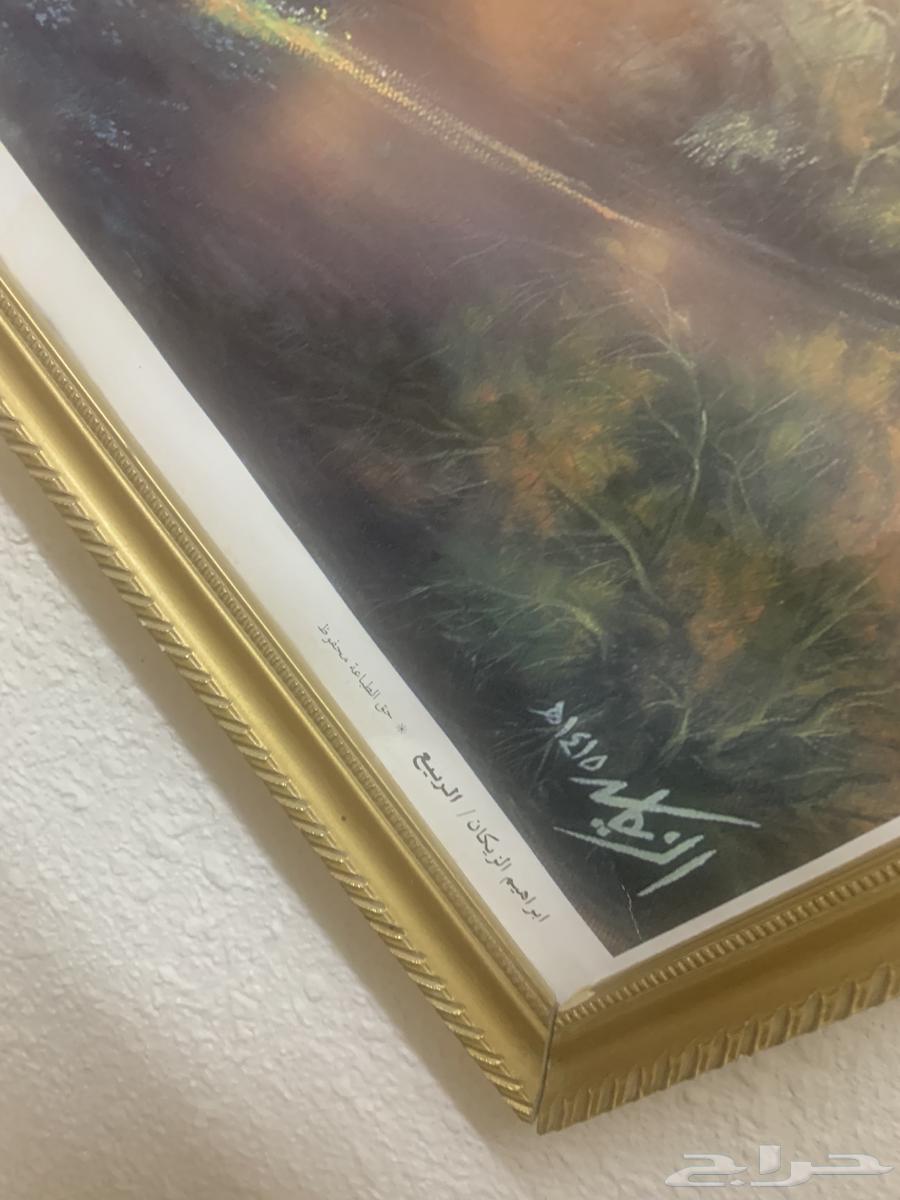 لوحه تراثيه قديمه جميله لرسام ابراهيم الزيكان64483487243523111