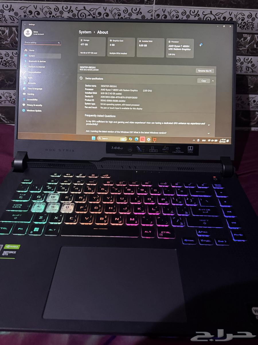 اسيوس لاب توب بحاله ممتازه جدا64478953551875110