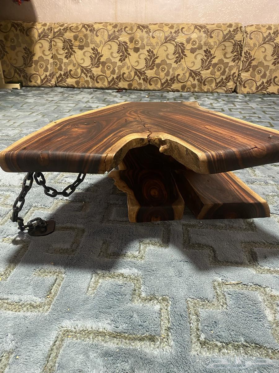 طاوله خشب طبيعي ارضيه. خشب لبخ. قطعه واحده محفوره.64482091293571112