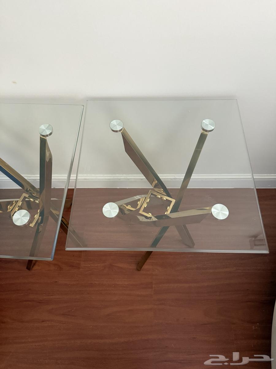 للبيع طاولات صالون زجاج مع ستيل ذهبي64481695735939113