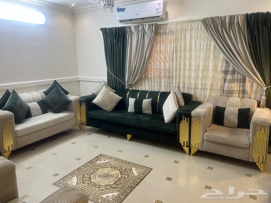 طقم كنب نظيف جدا - ثلاثي عدد 2- ثنائي عدد 1- فردي عدد 264484953716481113