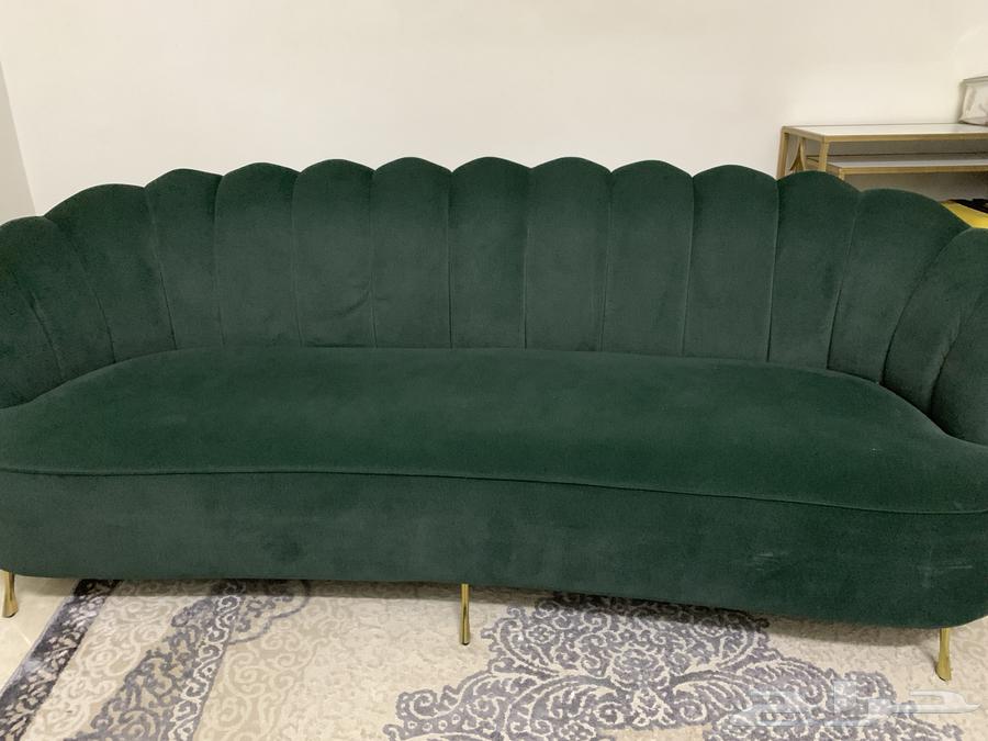 Sofa for sale, green color, location Al-Ahsa, Al-Mubarak neighborhood64485202172419112