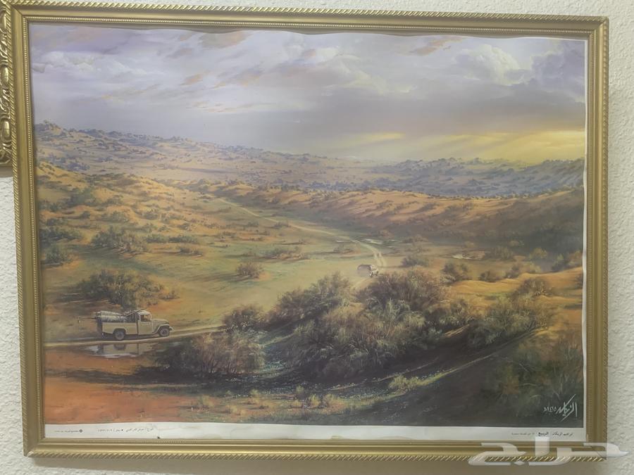 لوحه تراثيه قديمه جميله لرسام ابراهيم الزيكان64483487243523110