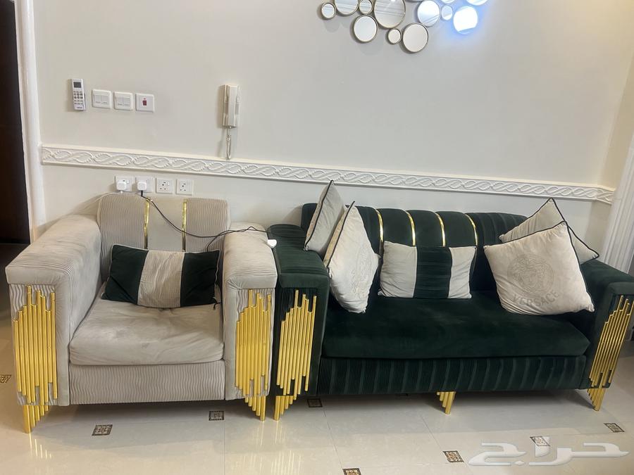 طقم كنب نظيف جدا - ثلاثي عدد 2- ثنائي عدد 1- فردي عدد 264484953716481114