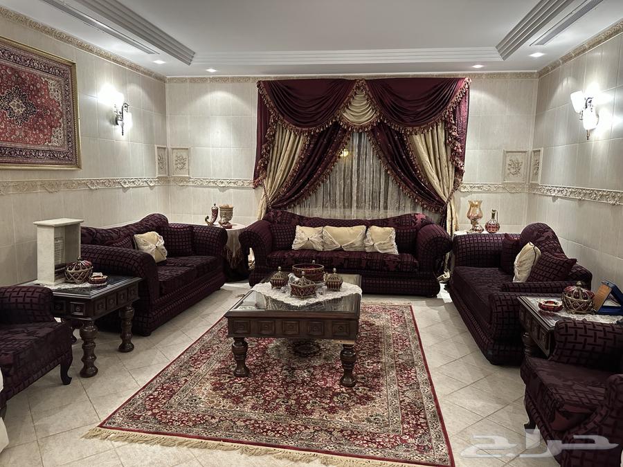 Sofa set for sale with curtain and tables64485175149569110