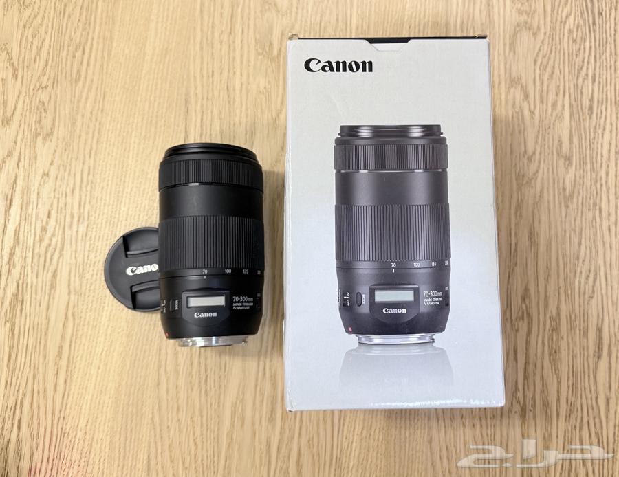 للبيع عدسة كانون EF 70-300 شبه جديدة وبالكرتون64482349865602111