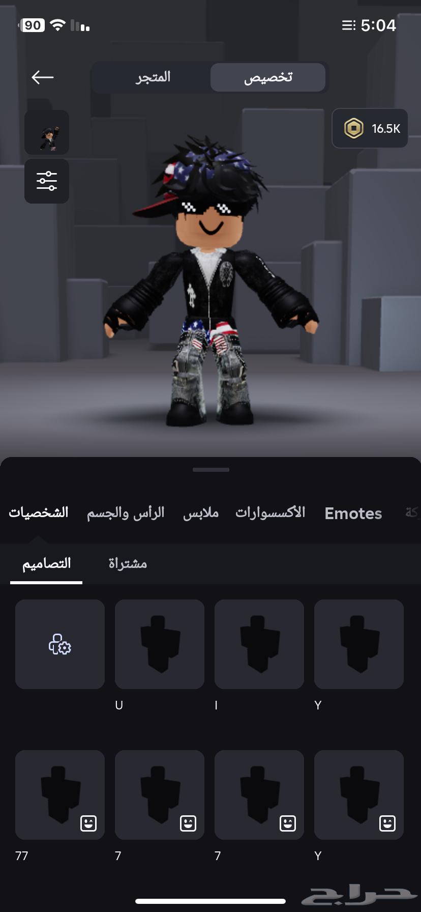 Roblox account with the character and 6,300 Robux64483205280897110