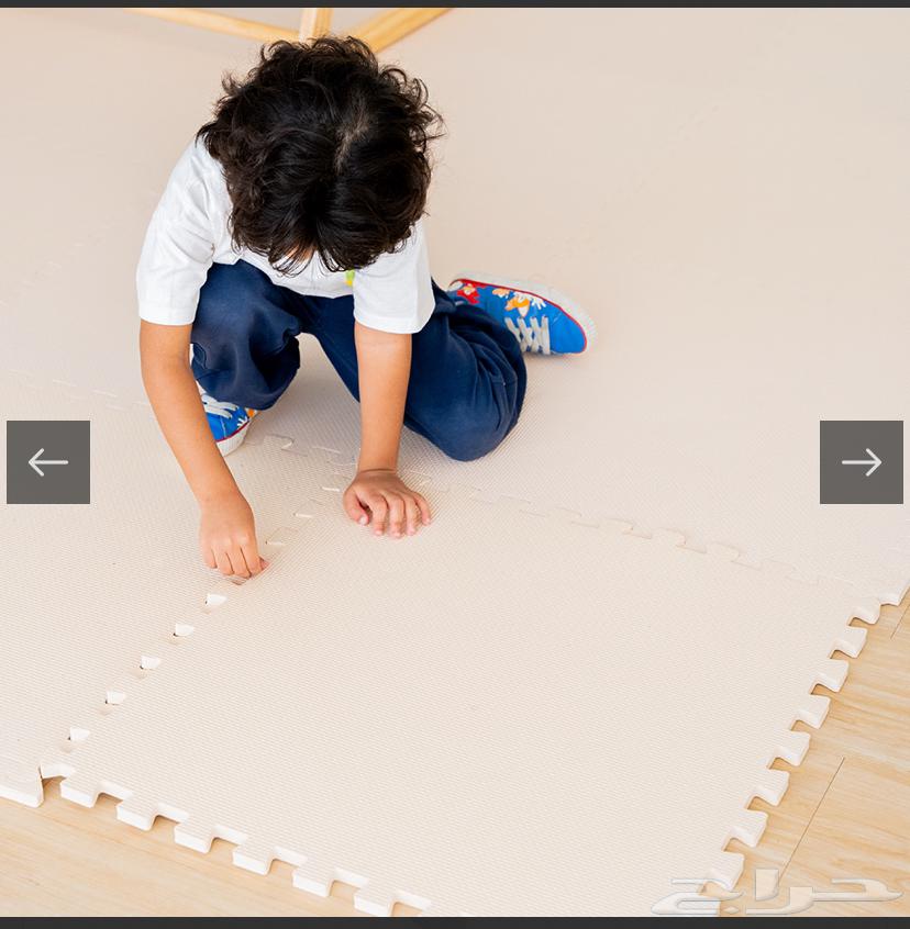 ارضية للطفال العدد 12 بعرض 64وطول64الون بيج في نقوش خفيفه64482878062721112