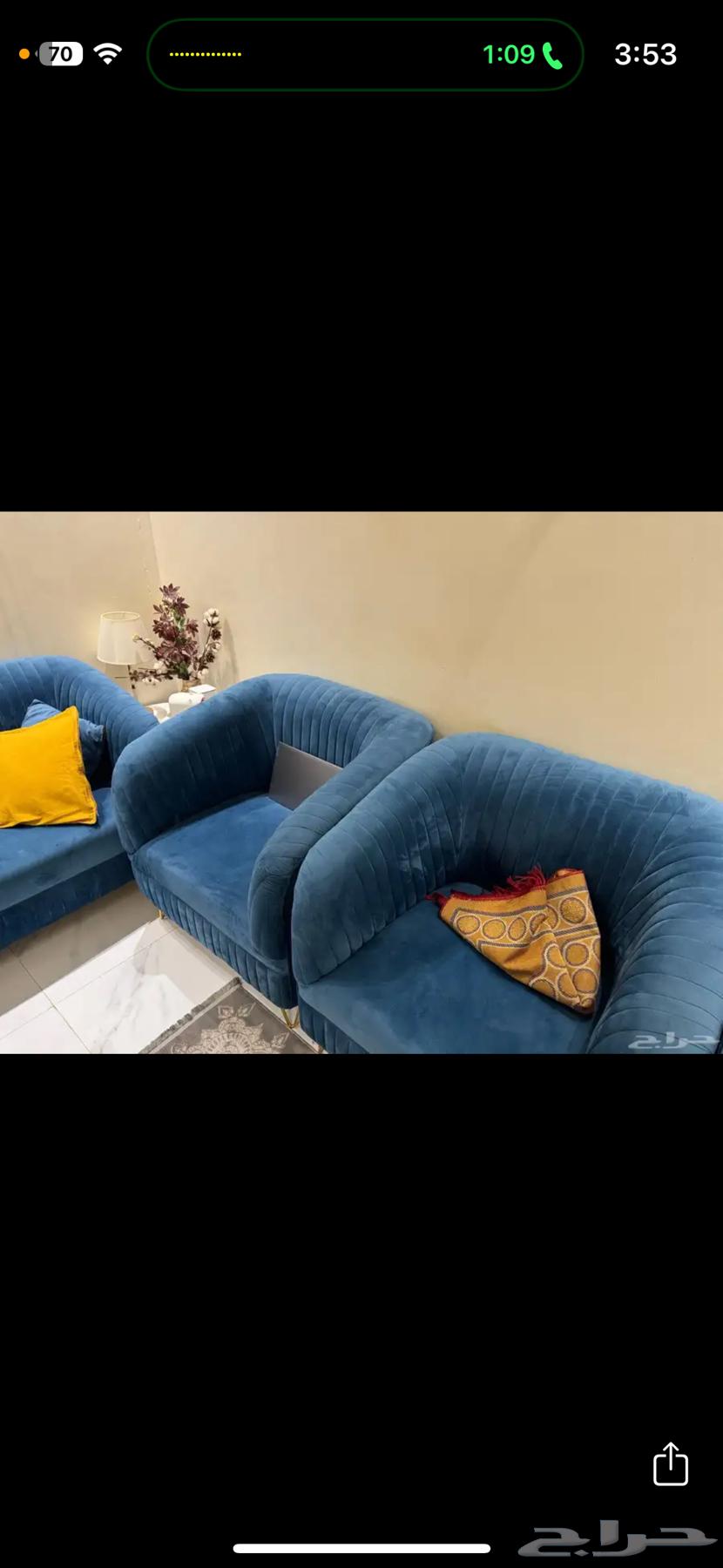 كنب 8 اشخاص ازرق وكنب رمادي64482552603267113