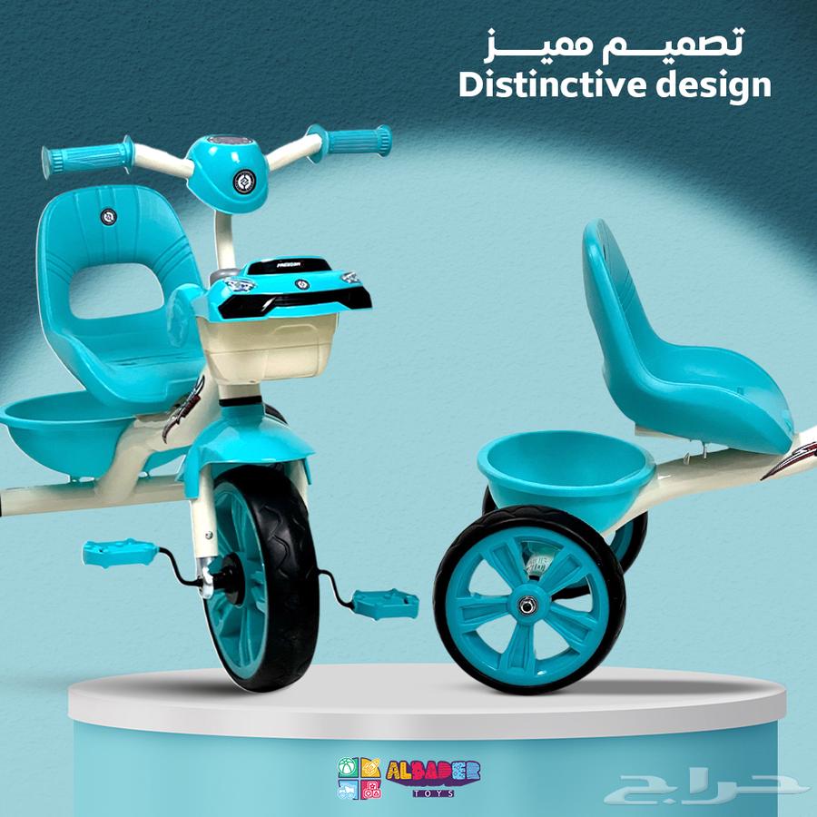 سيكل ثلاثي للاطفال بتصميم سيارة مع مؤثرات - دراجه ثلاثية64493518841218111