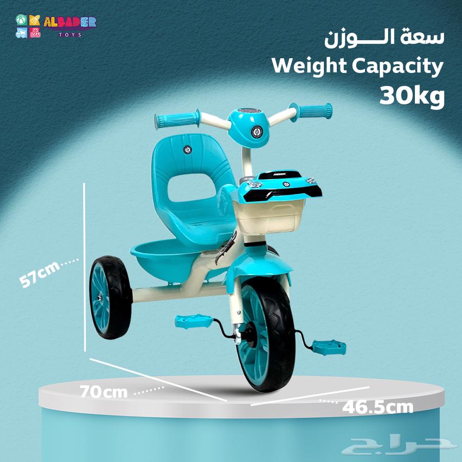 سيكل ثلاثي للاطفال بتصميم سيارة مع مؤثرات - دراجه ثلاثية64493518841218114