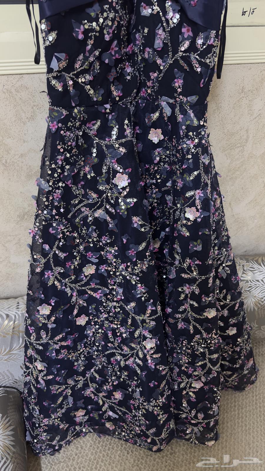 فستان سهرة لون كحلي فخم جد ا64489641749633110