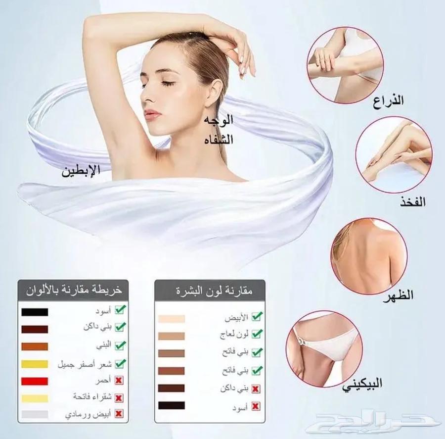 ليزر ملاي T4 عدستين للشعر والمناطق الحساسة64491550893953112