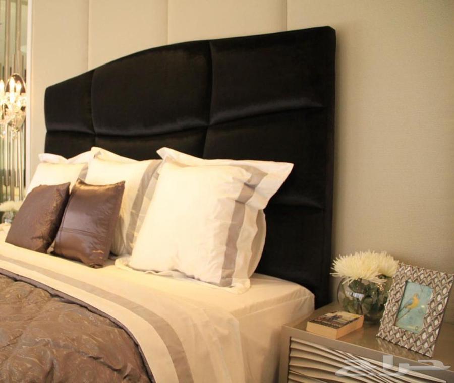 هدبورد سرير مخمل اسود64493232332162110