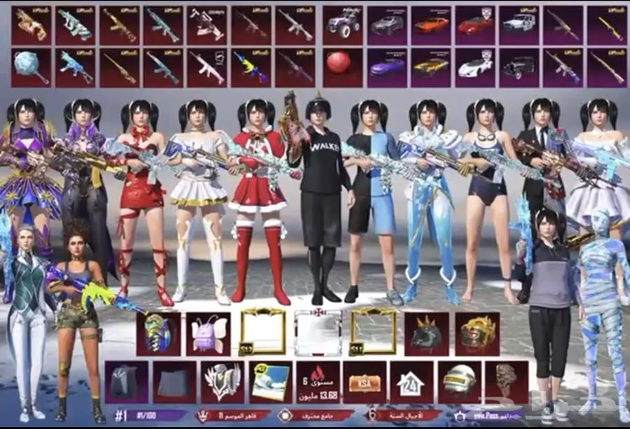 حساب ببجي فوق ال200مثيك64494044222851110