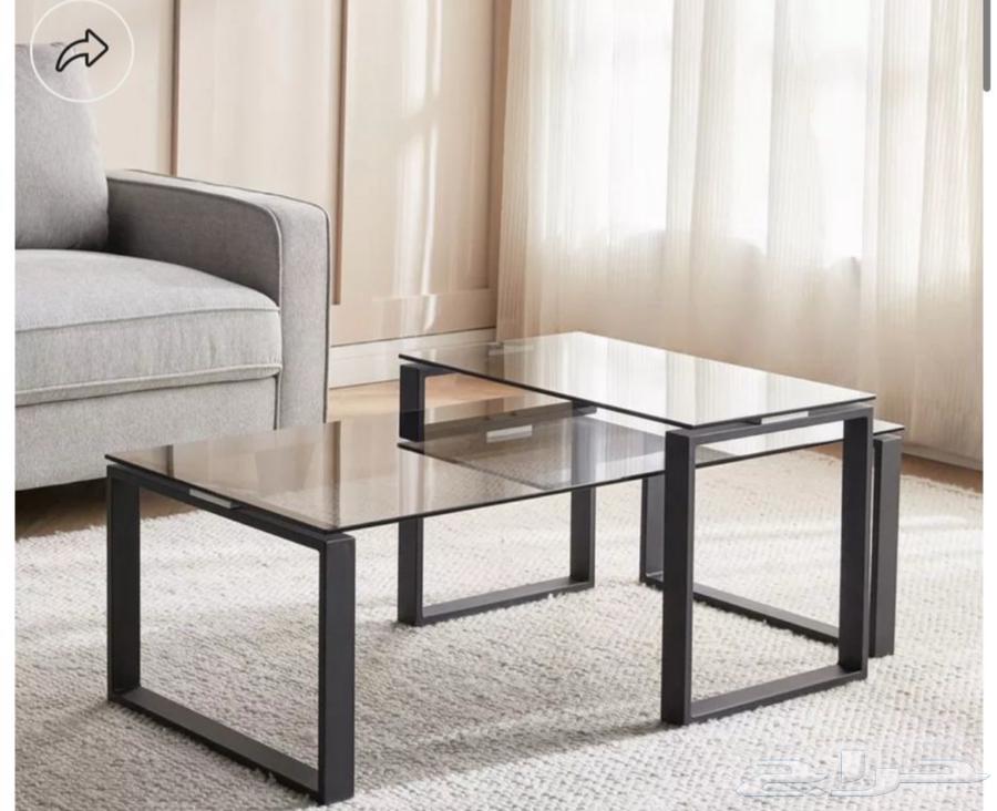 Glass Top Table Set of Two from Home Center for Sale64147640429443111