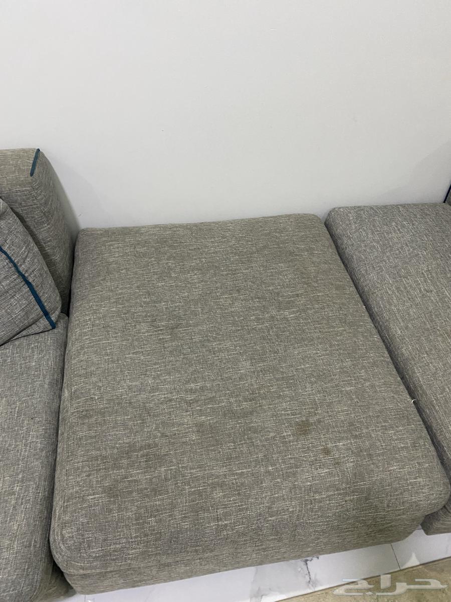 كنب ع شكل L اللون رمادي64490317158273113