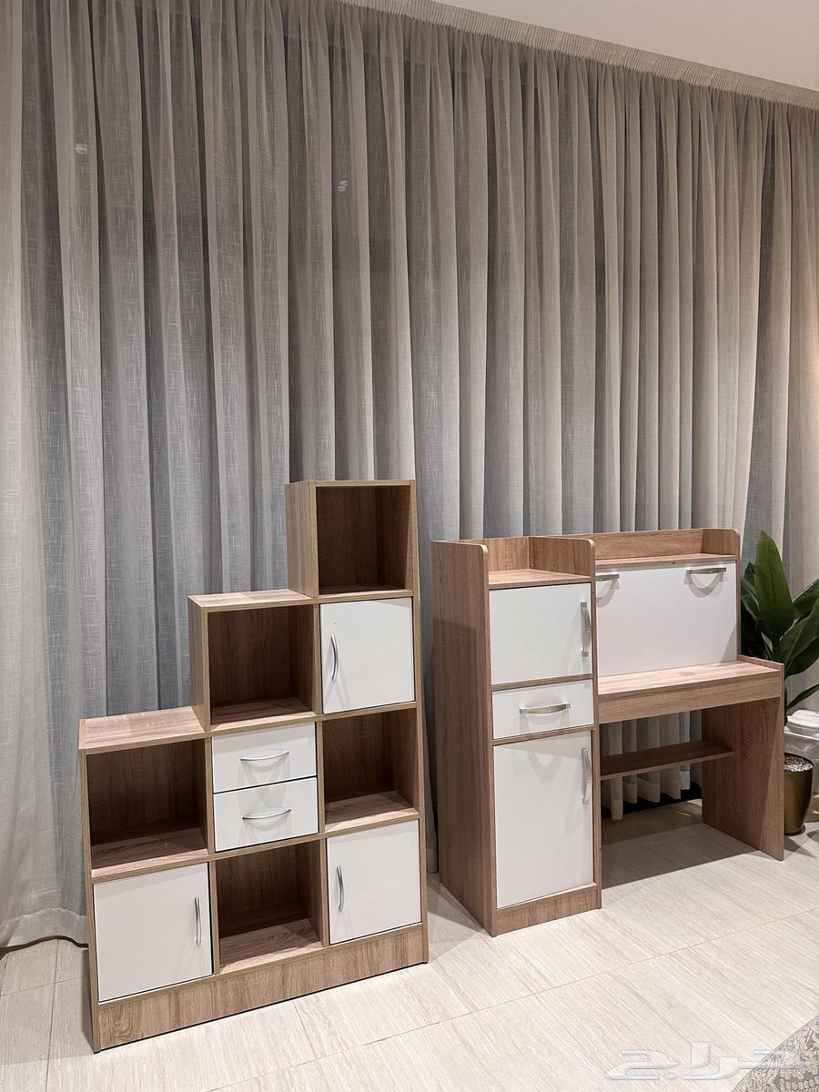 مكتب عصري  مكتبة (قطعتين تباع سويا )64493691628930110