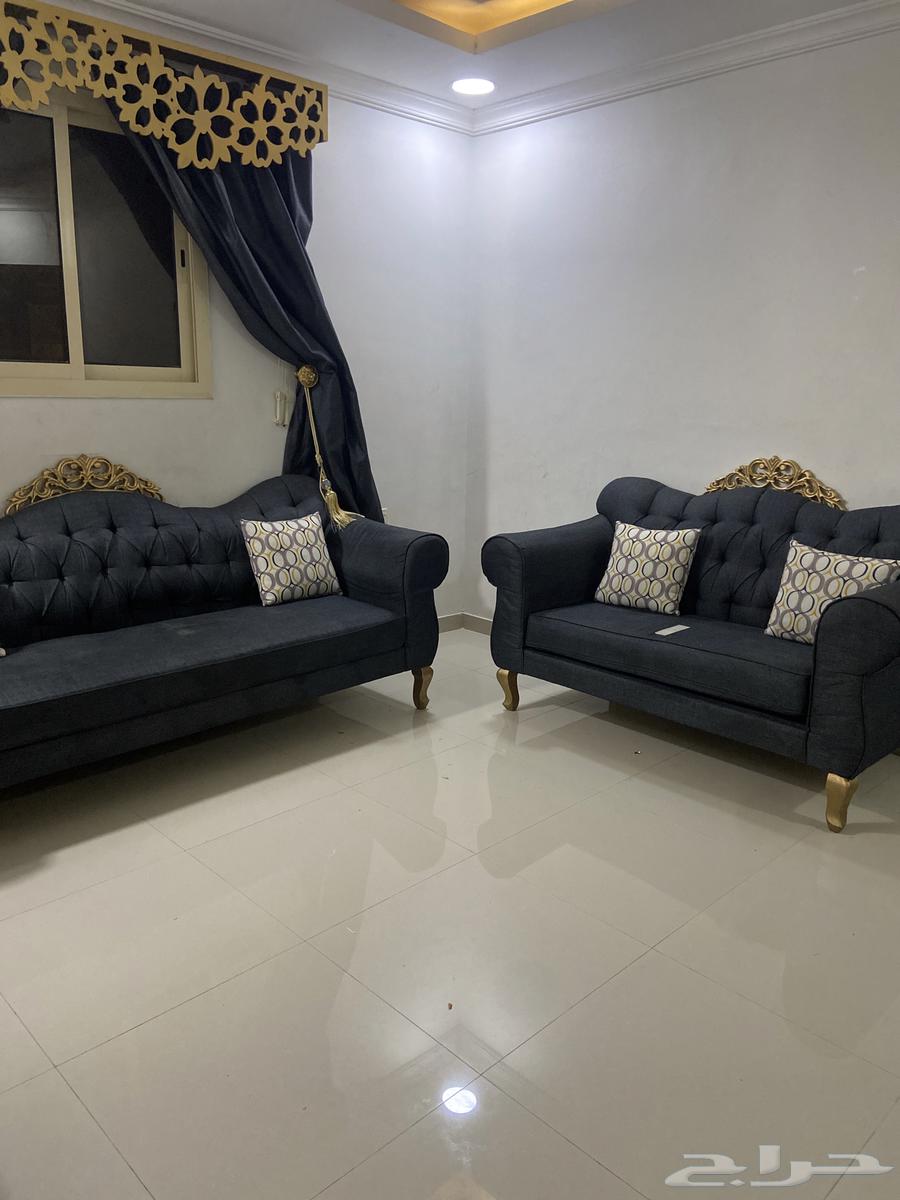 كنب مكون من اربع قطع نظيف جديد مع ستاره داخلي شيفون ومخاد64571714546946111