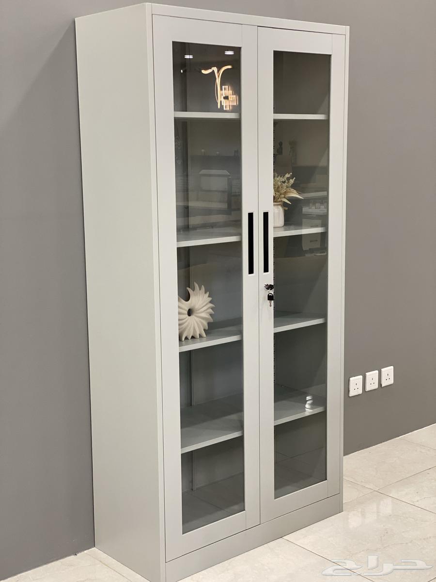 دولاب ملفات حديد 2 باب زجاج لوكر64493178051331110