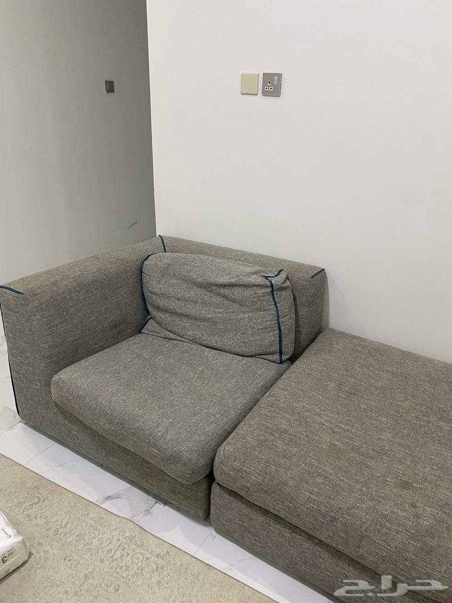 كنب ع شكل L اللون رمادي64490317158273111