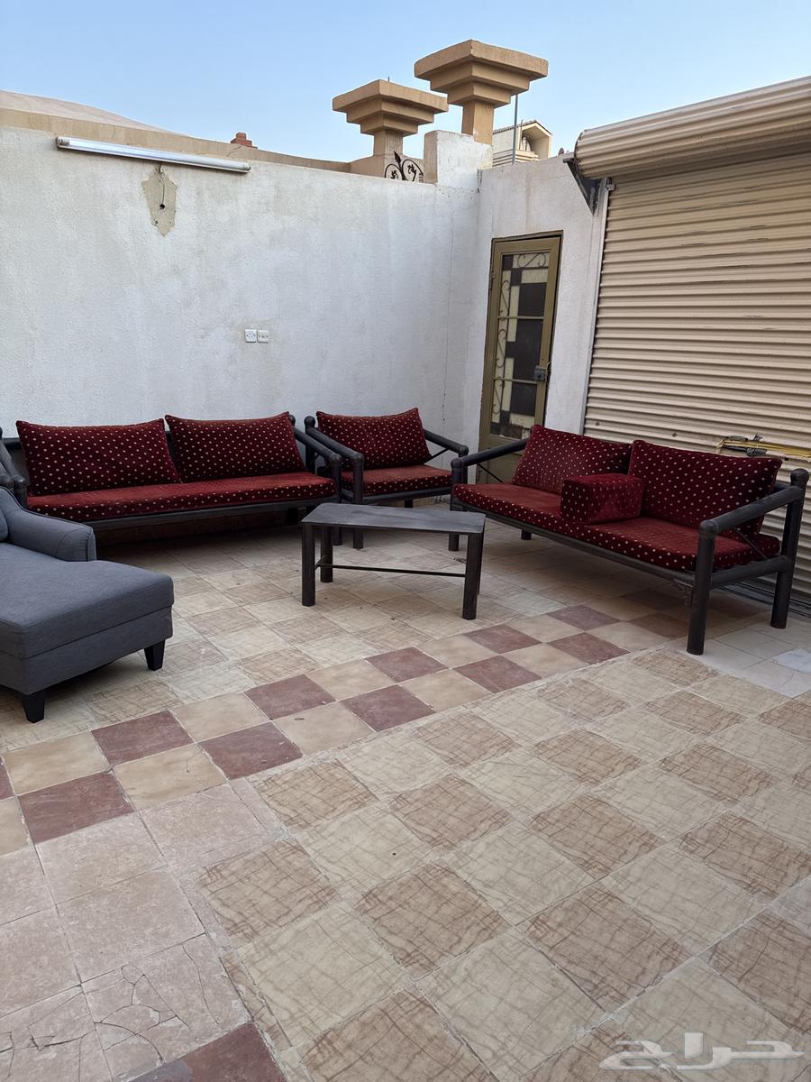 طقم رباعي 8 اشخاص جلسه خارجيه مع كنبه زاويه داخلي64491673640321111