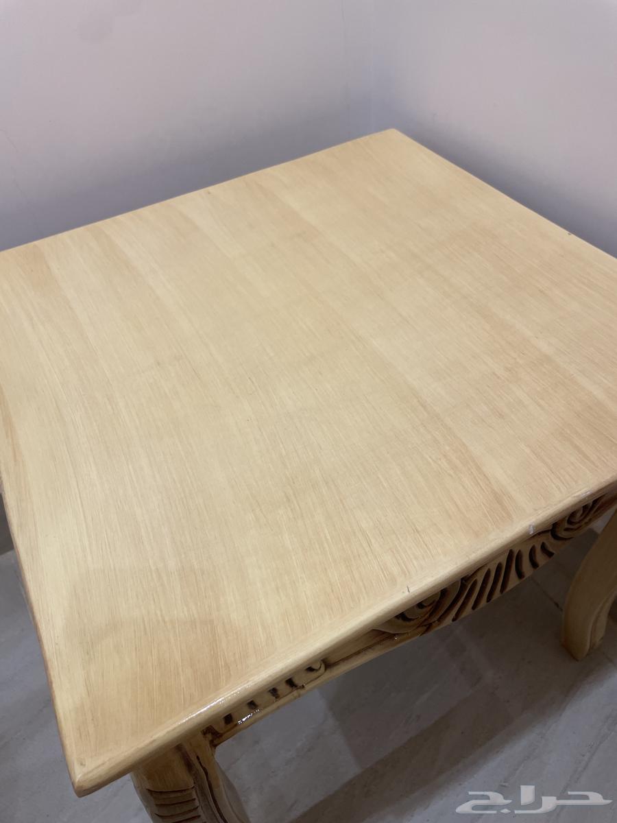 Clean majlis sofa with service tables, refrigerator64488034823169114