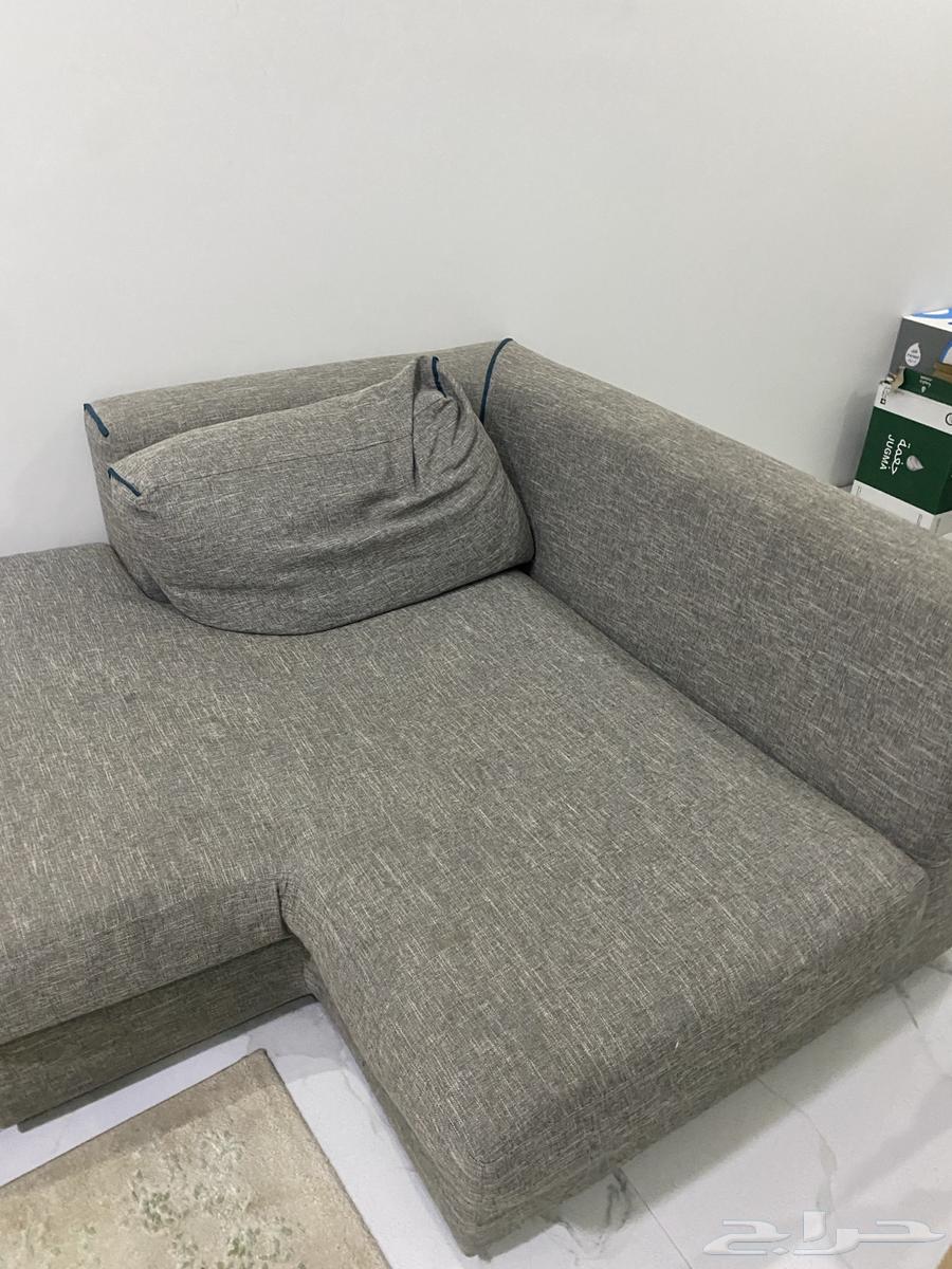 كنب ع شكل L اللون رمادي64490317158273114