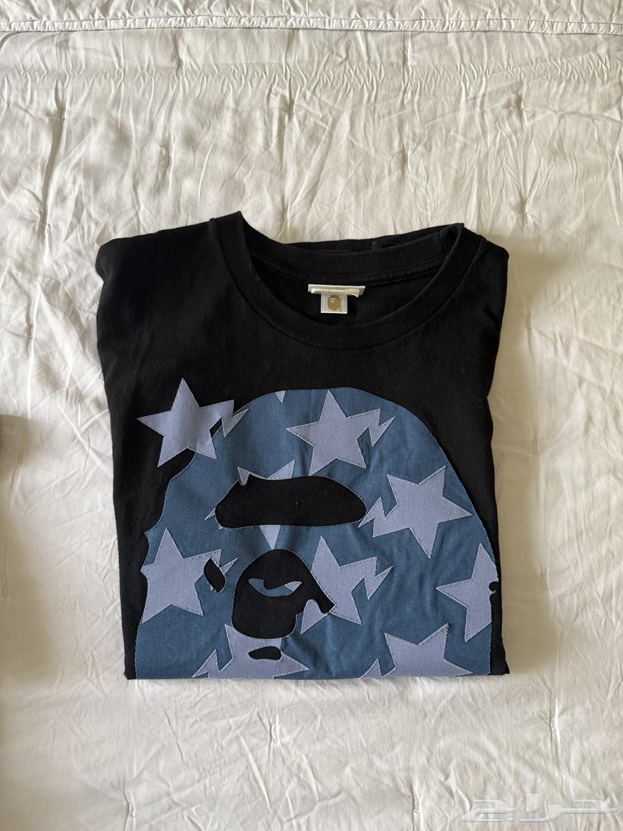 تيشيرت BAPE أصلي (مقاس S)   نقشة النجوم   400 ريال64489834245123110