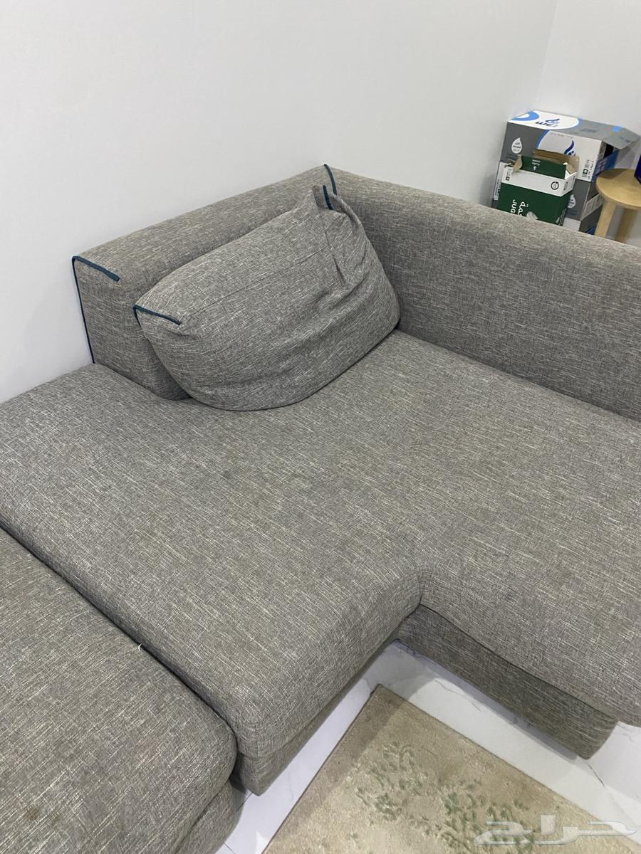 كنب ع شكل L اللون رمادي64490317158273110