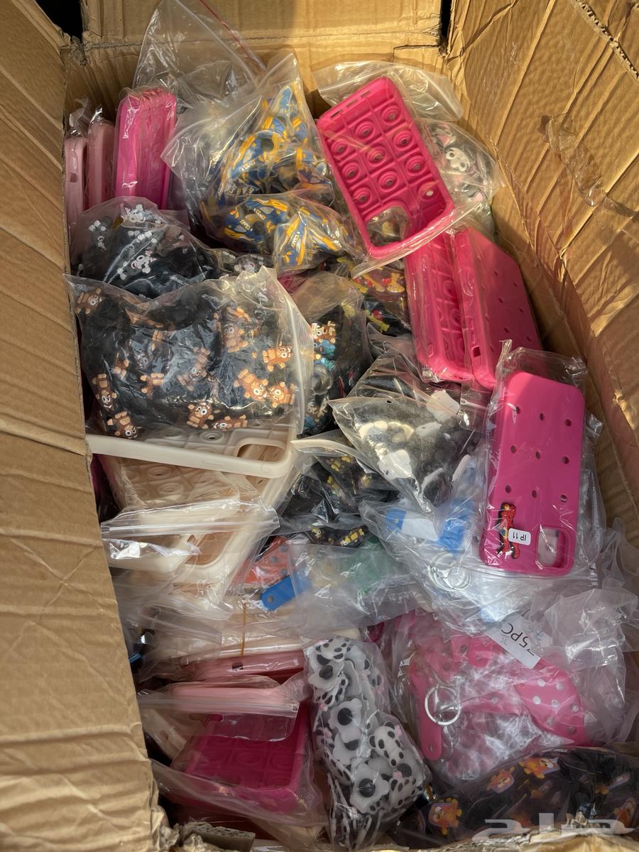 Stock of phone cases, keychains and crocs64491455310722114