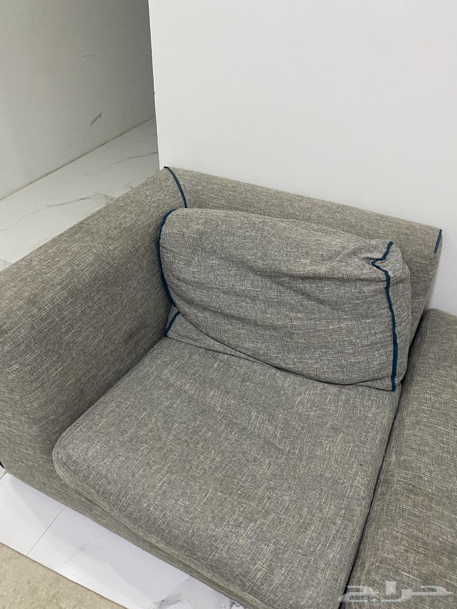 كنب ع شكل L اللون رمادي64490317158273112