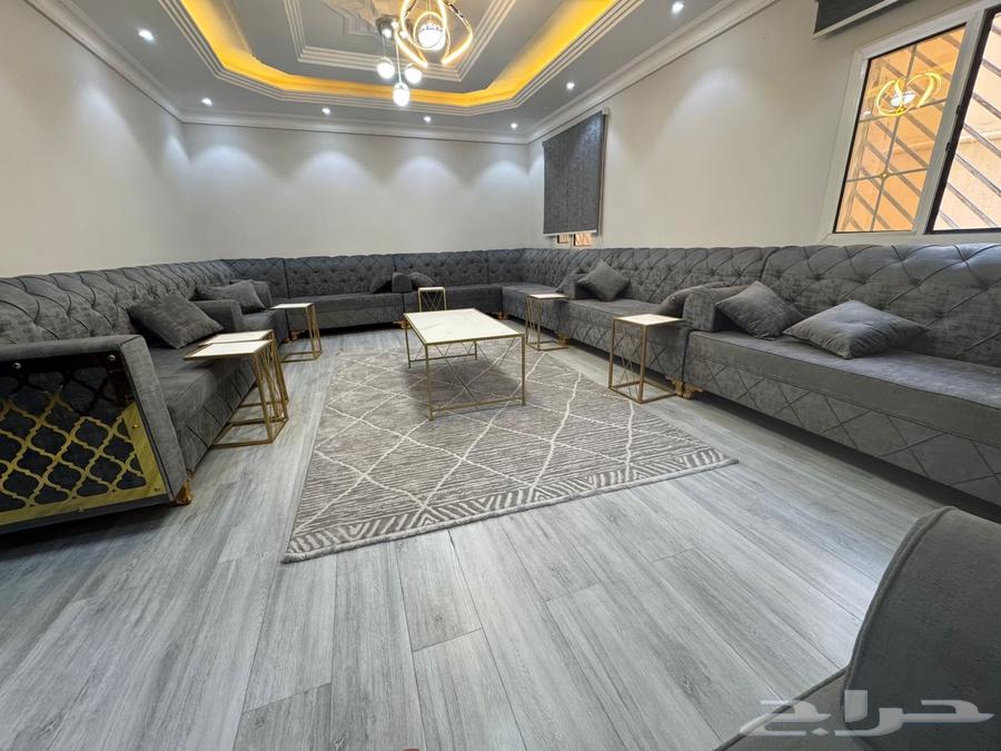 كنب جديد لون رمادي64493423704321110