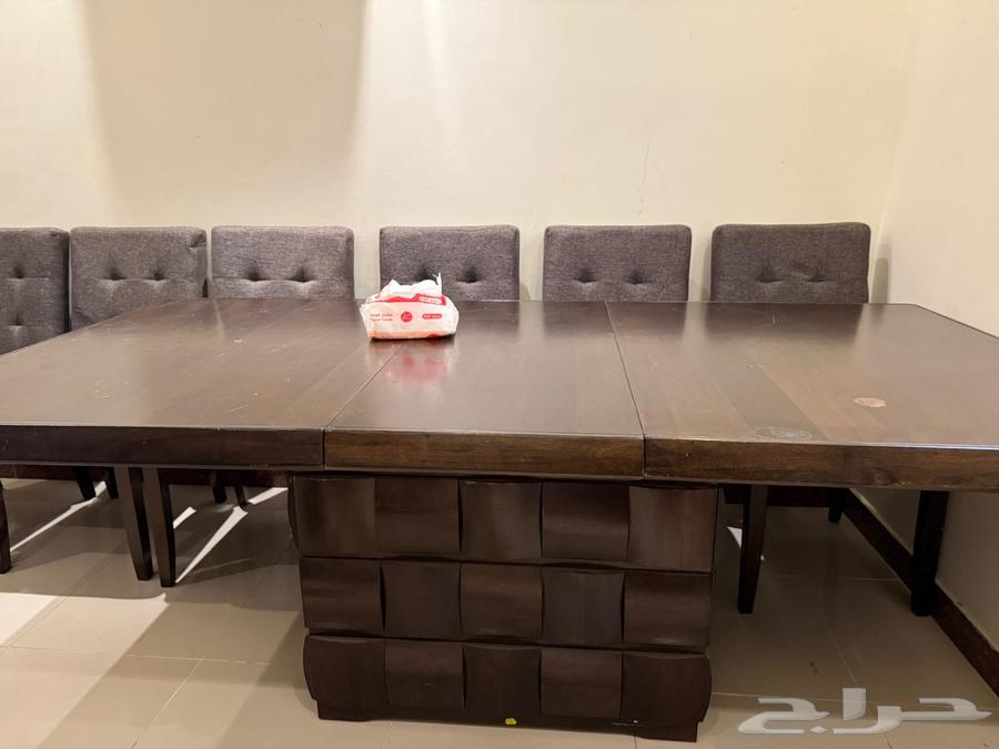 طاولة طعام خشب مع 8 كراسي64490234715521111
