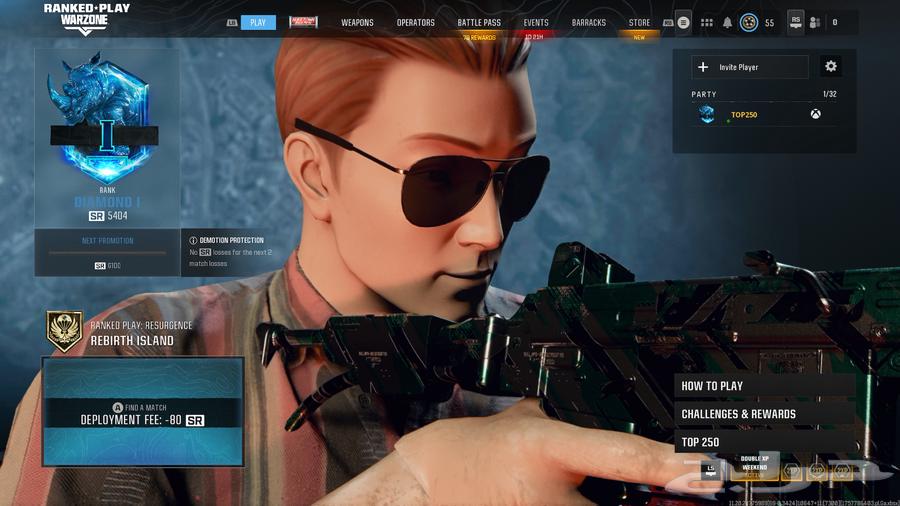 حساب دايموند 1 وارزون ريبيرث64494332185858110