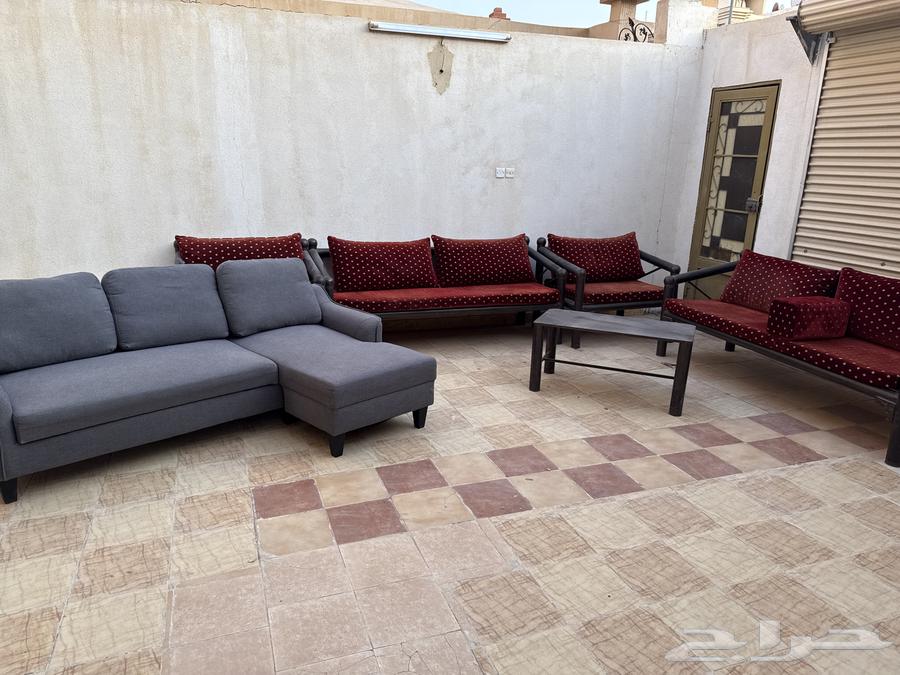 طقم رباعي 8 اشخاص جلسه خارجيه مع كنبه زاويه داخلي64491673640321110