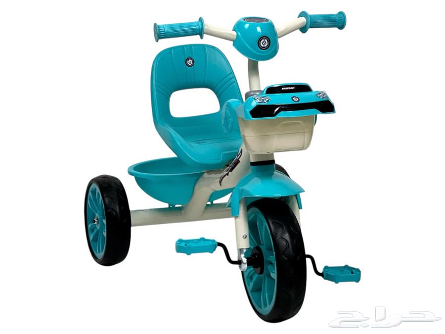 سيكل ثلاثي للاطفال بتصميم سيارة مع مؤثرات - دراجه ثلاثية64493518841218110