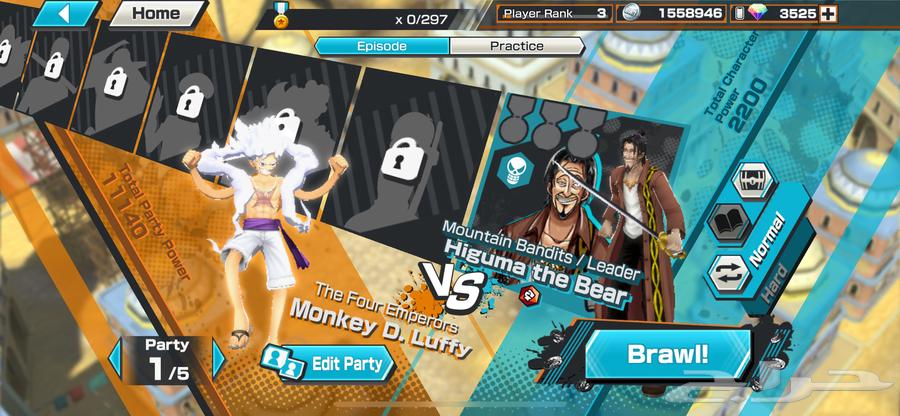 Luffy Joy Boy Bounty Rush Account 3525 Gems (Sold)64494785669505112