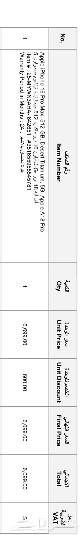 ايفون 16 برو ماكس للبيع 512 جيجا بطارية 9964490413317763111