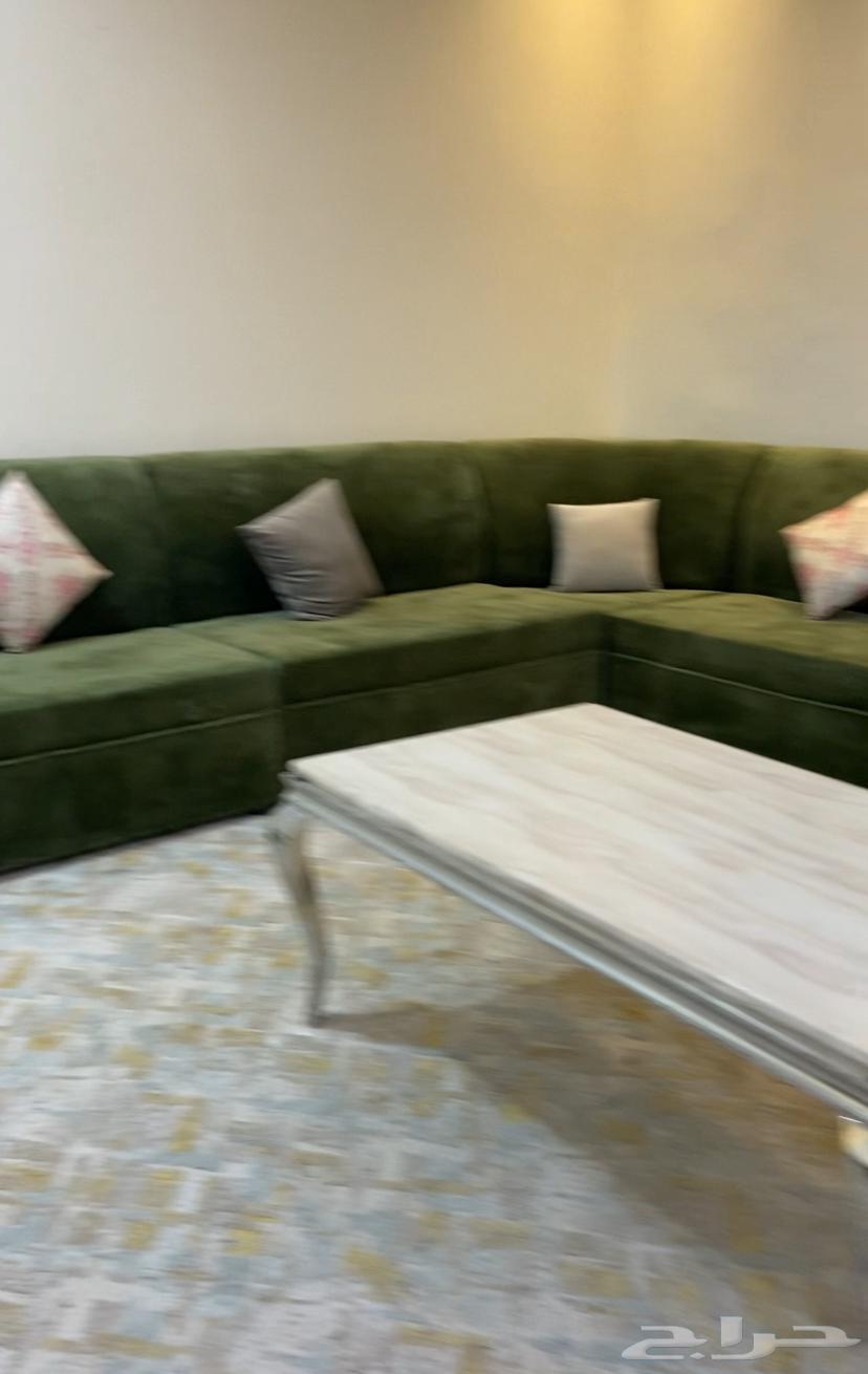 Clean, almost new sofa with curtain and cushions64489752441347111