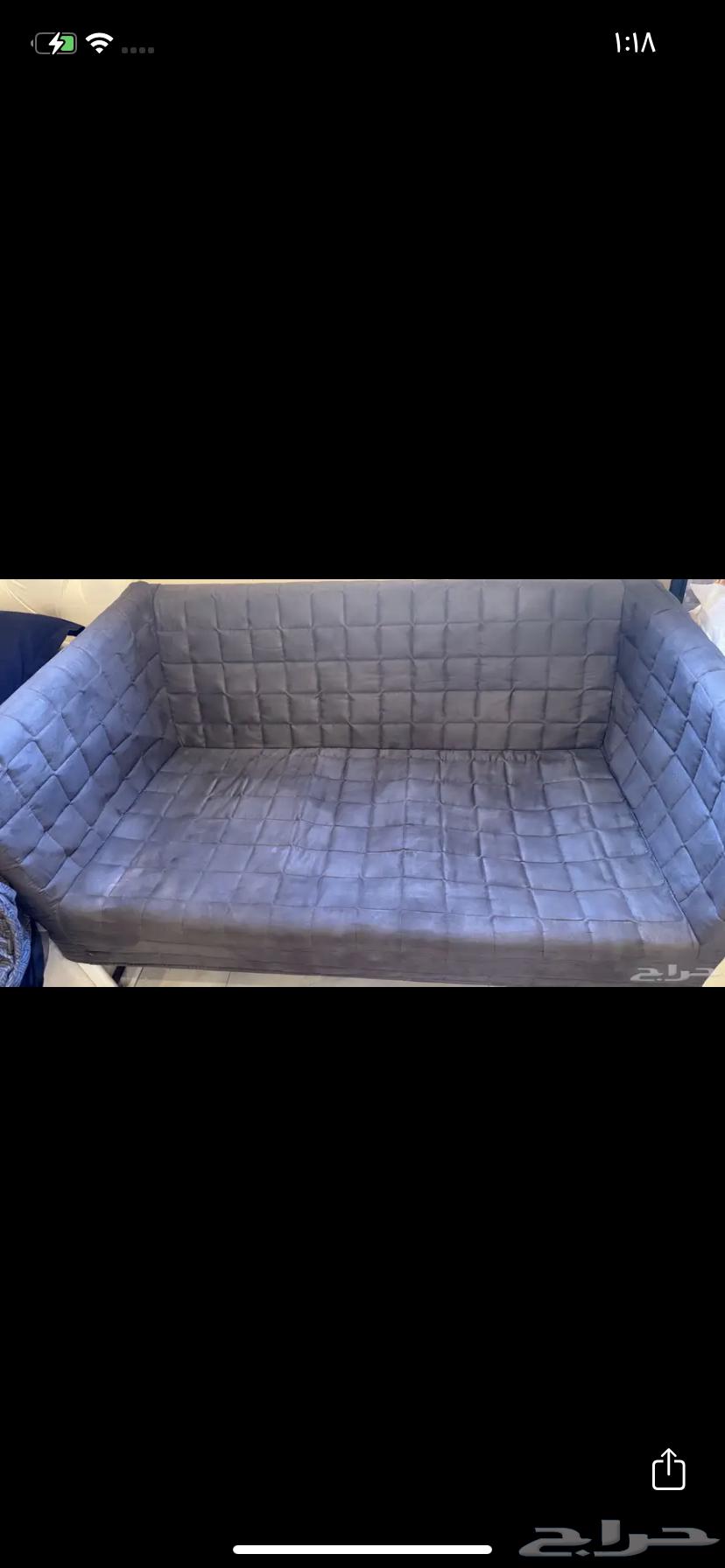 كنبة ايكيا لونها رمادي غامق64494771520386111