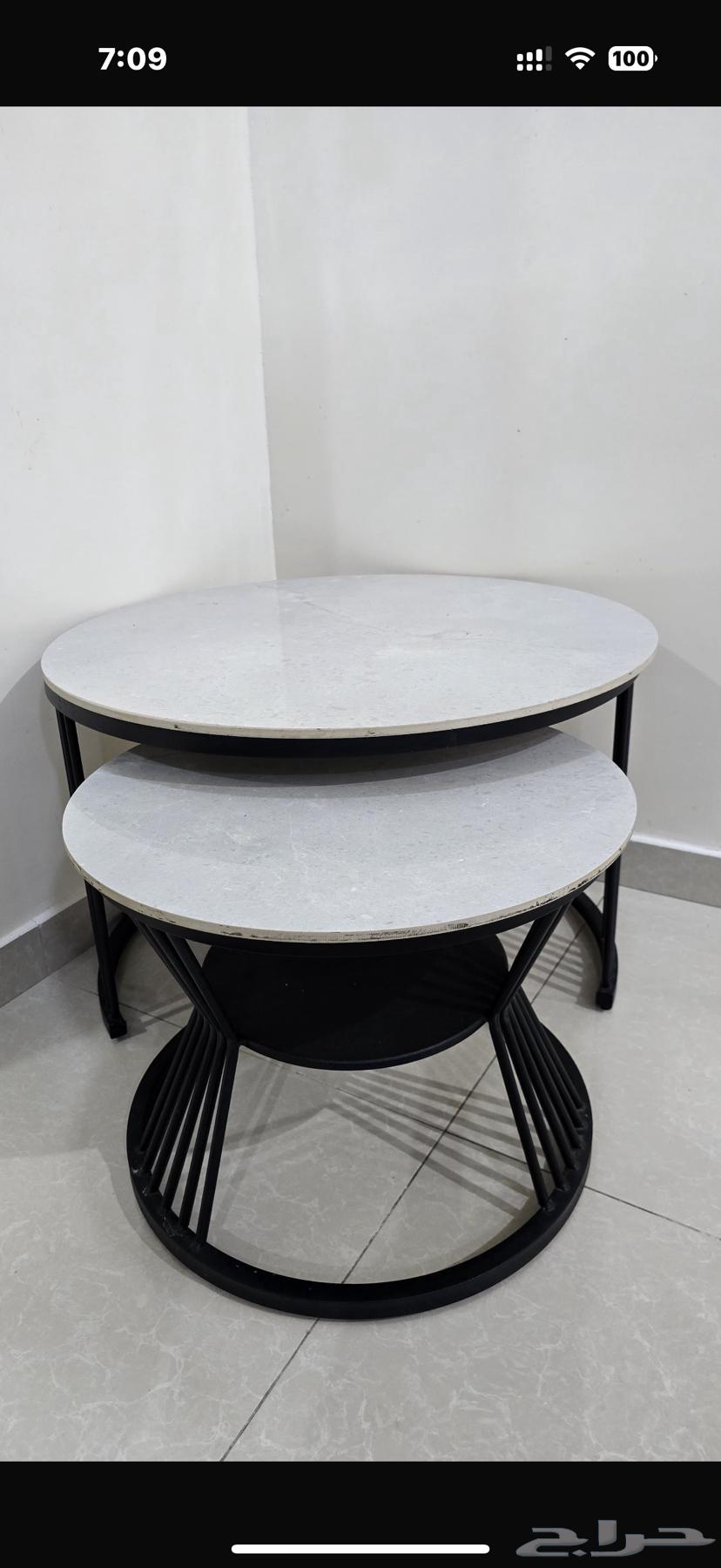 طاولتين بسطح سيراميك للبيع64492581650947110