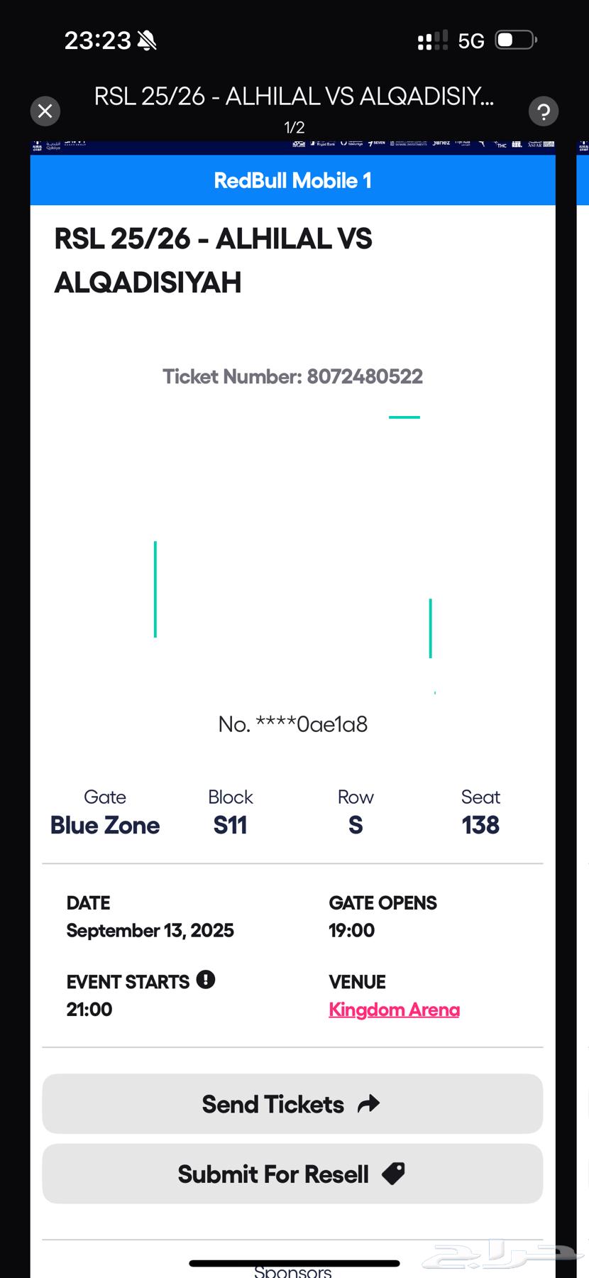 تذاكر مباراة الهلال و القادسية64488298444929111