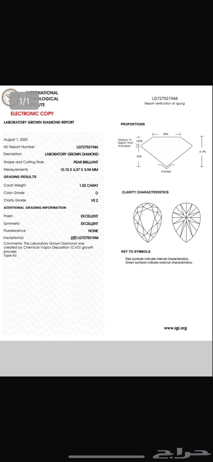 Diamonds with international certificates64491170642819110