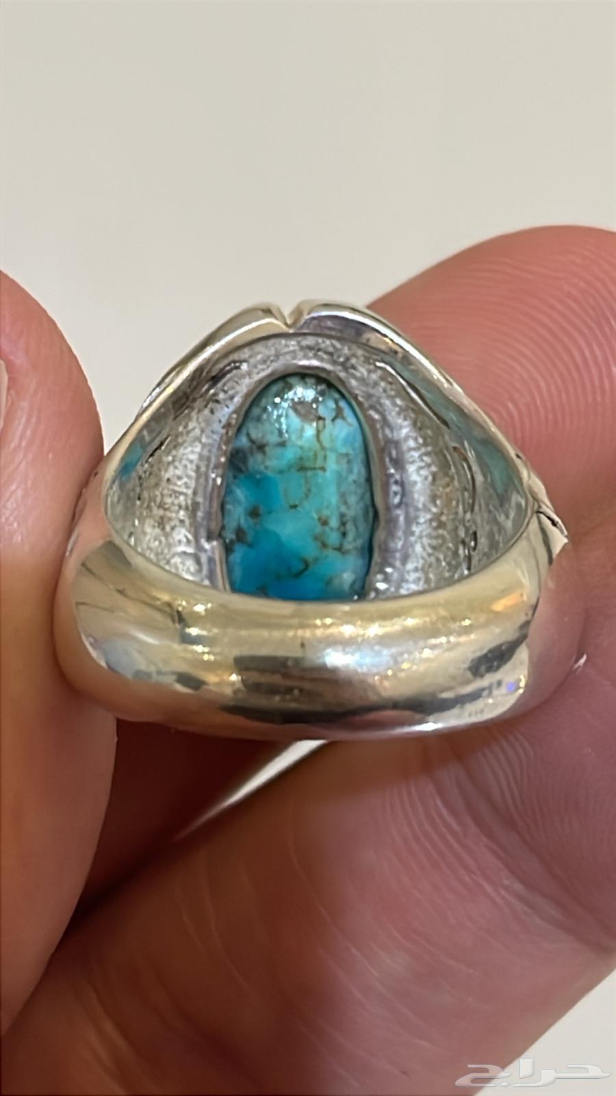 خاتم فضة فيروز نيشابوري صافي64502350295170112