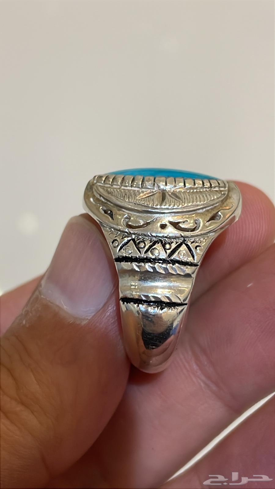 خاتم فضة فيروز نيشابوري صافي64502350295170114
