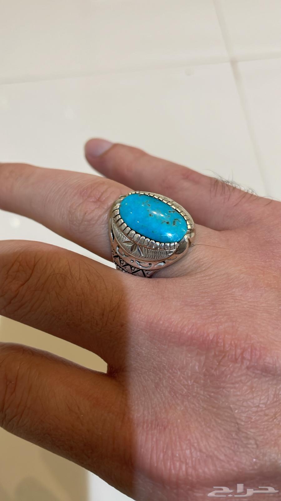خاتم فضة فيروز نيشابوري صافي64502350295170111